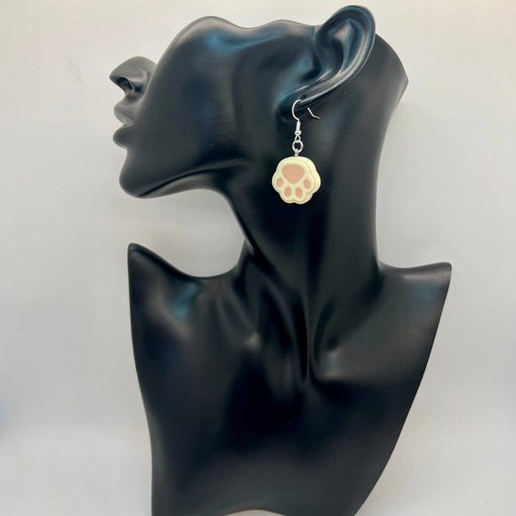 Paw Print Earrings - Puppy Dog Earrings - Cat Earrings - Cottagecore Earrings - Picture 9 of 10